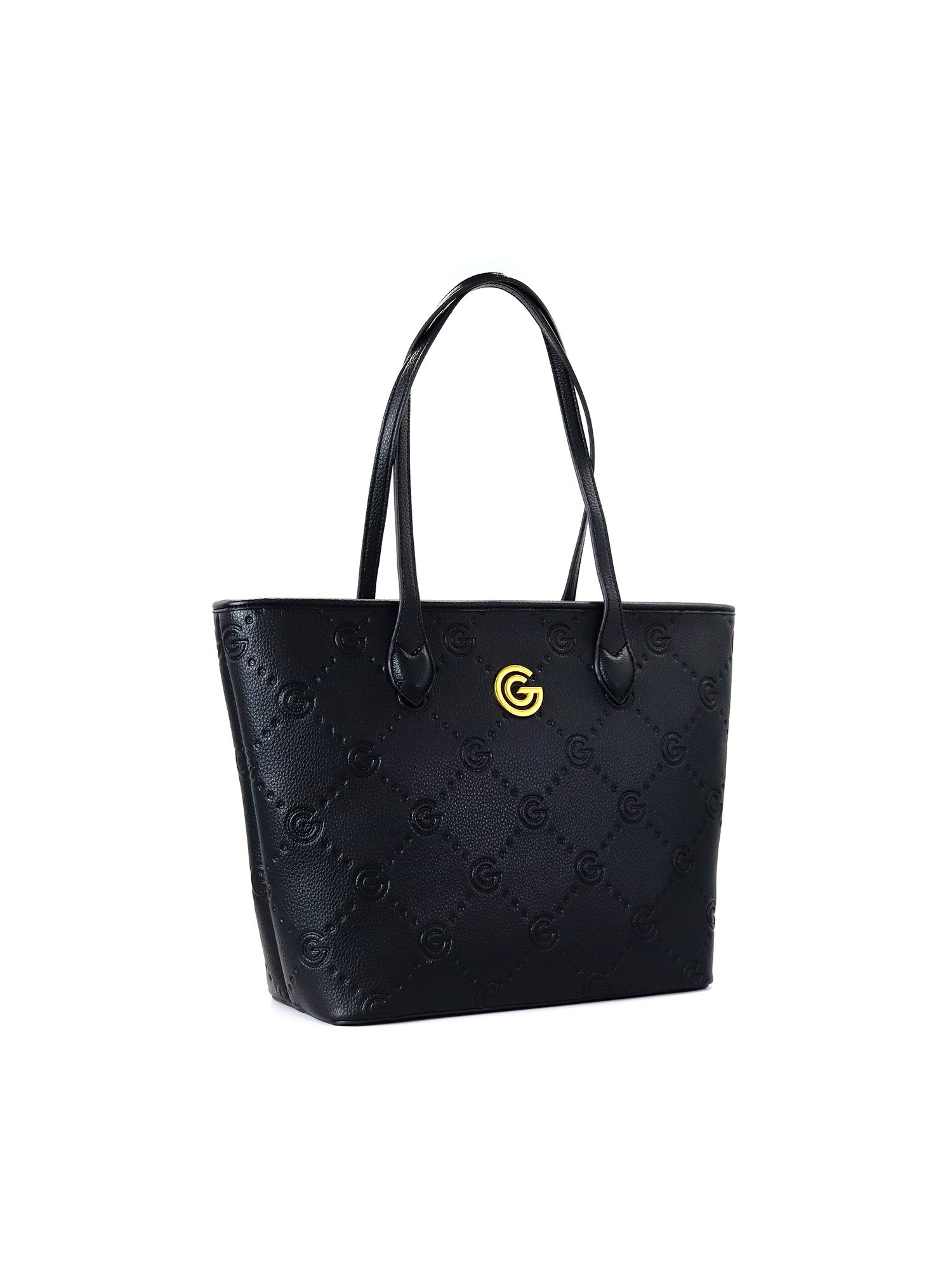 Borsa a spalla da donna 100% pelle vegana PU GGB023BLK Gabriella G Firenze