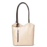 Fabiola Borsa a spalla da donna 100% pelle 9039-TAUPE TMORO Gave Lux