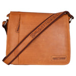 Borsa a tracolla da uomo Vera pelle RFID HILB-3075-CUOIO Hill Burry