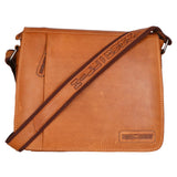 Borsa a tracolla da uomo Vera pelle RFID HILB-3075-CUOIO Hill Burry