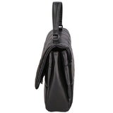 Purple Women's Handbag in Genuine Leather Made in Italy 17x28x7 cm