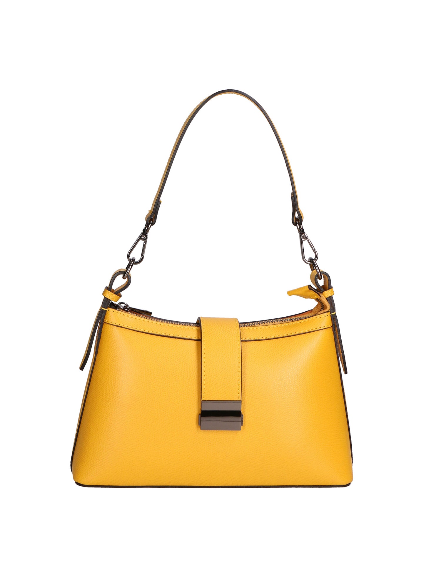 Aurelia Borsa a spalla da donna Vera pelle 05694-PL36 SENAPE Gave Lux