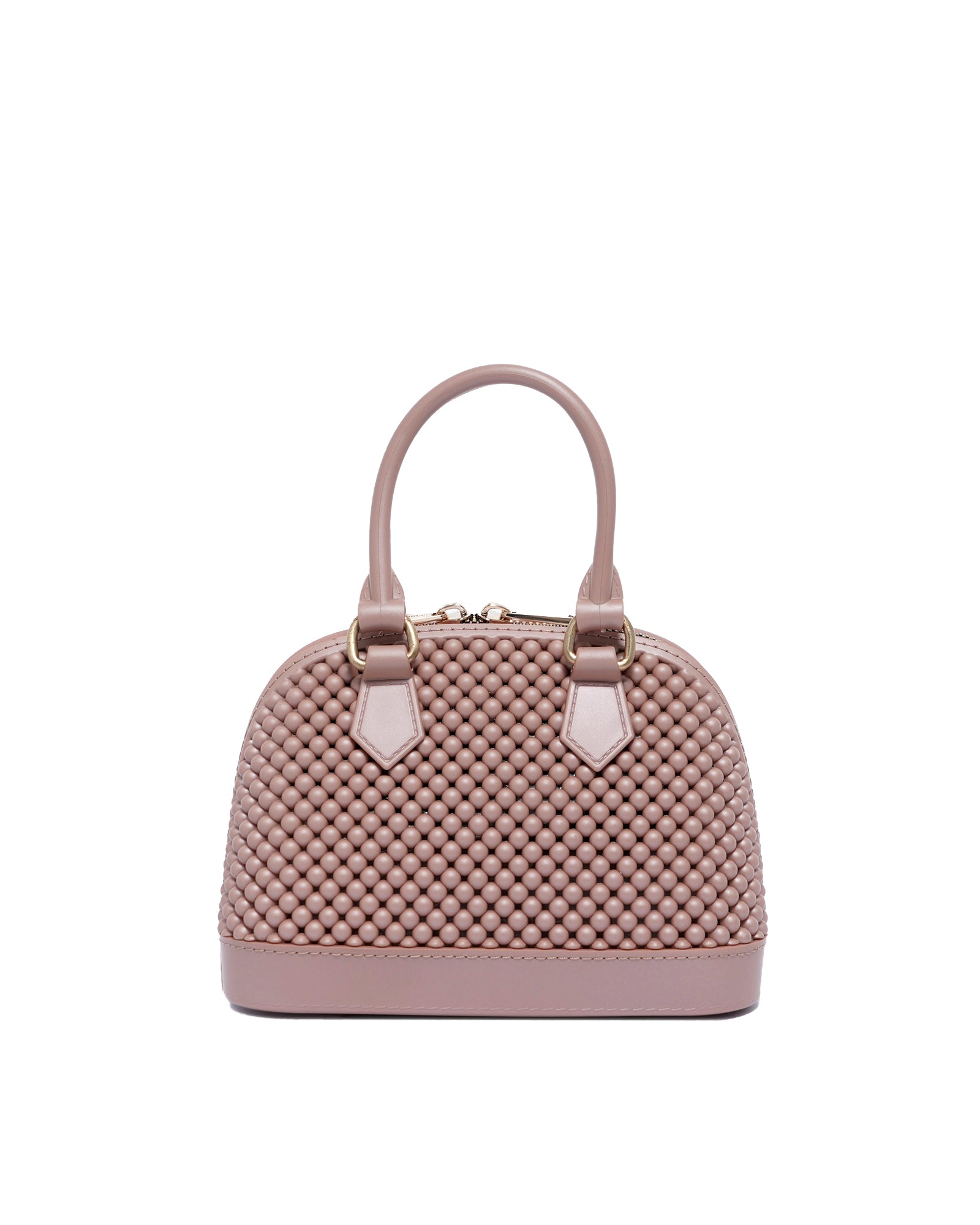 Borsa a mano da donna 100% Pvc FLAT XS BALL-TERRA + BRUSH GOLD Marc Ellis