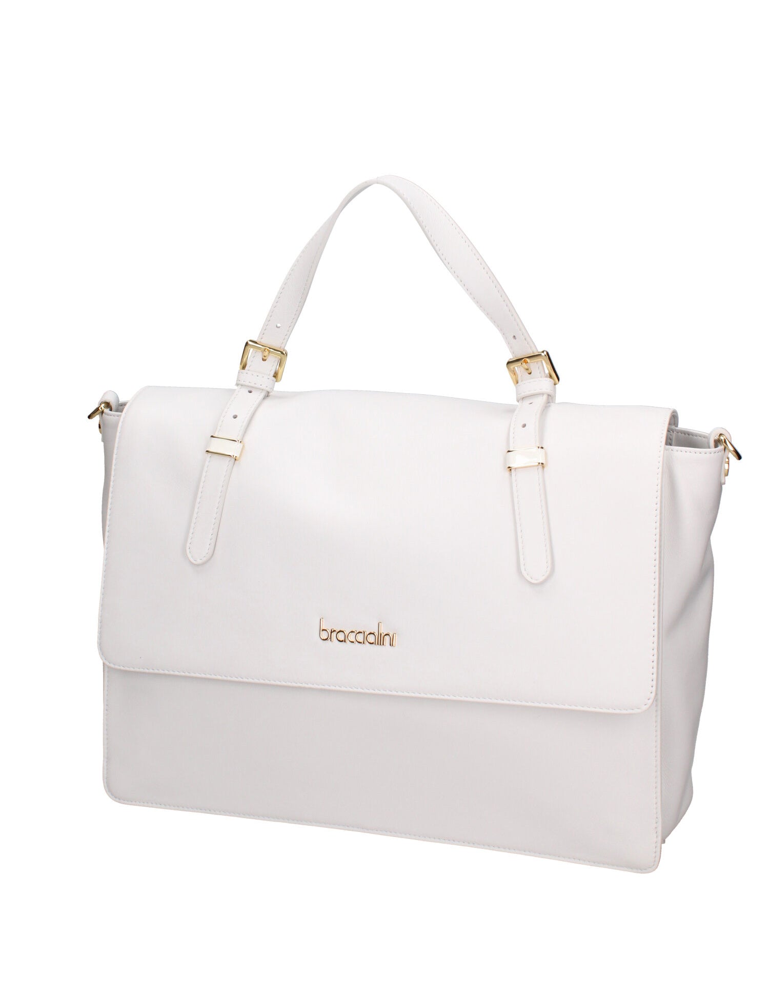 Valoria Prime Borsa a spalla da donna 100% pelle B17213-BIANCO Braccialini