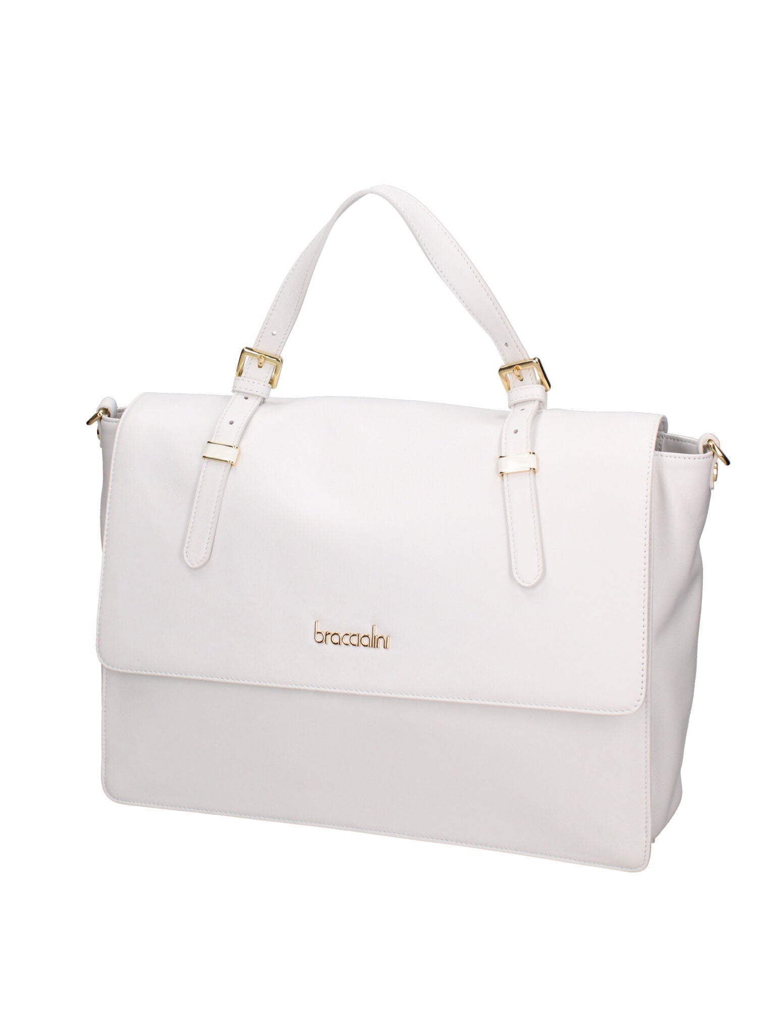 Valoria Prime Borsa a spalla da donna 100% pelle B17213-BIANCO Braccialini