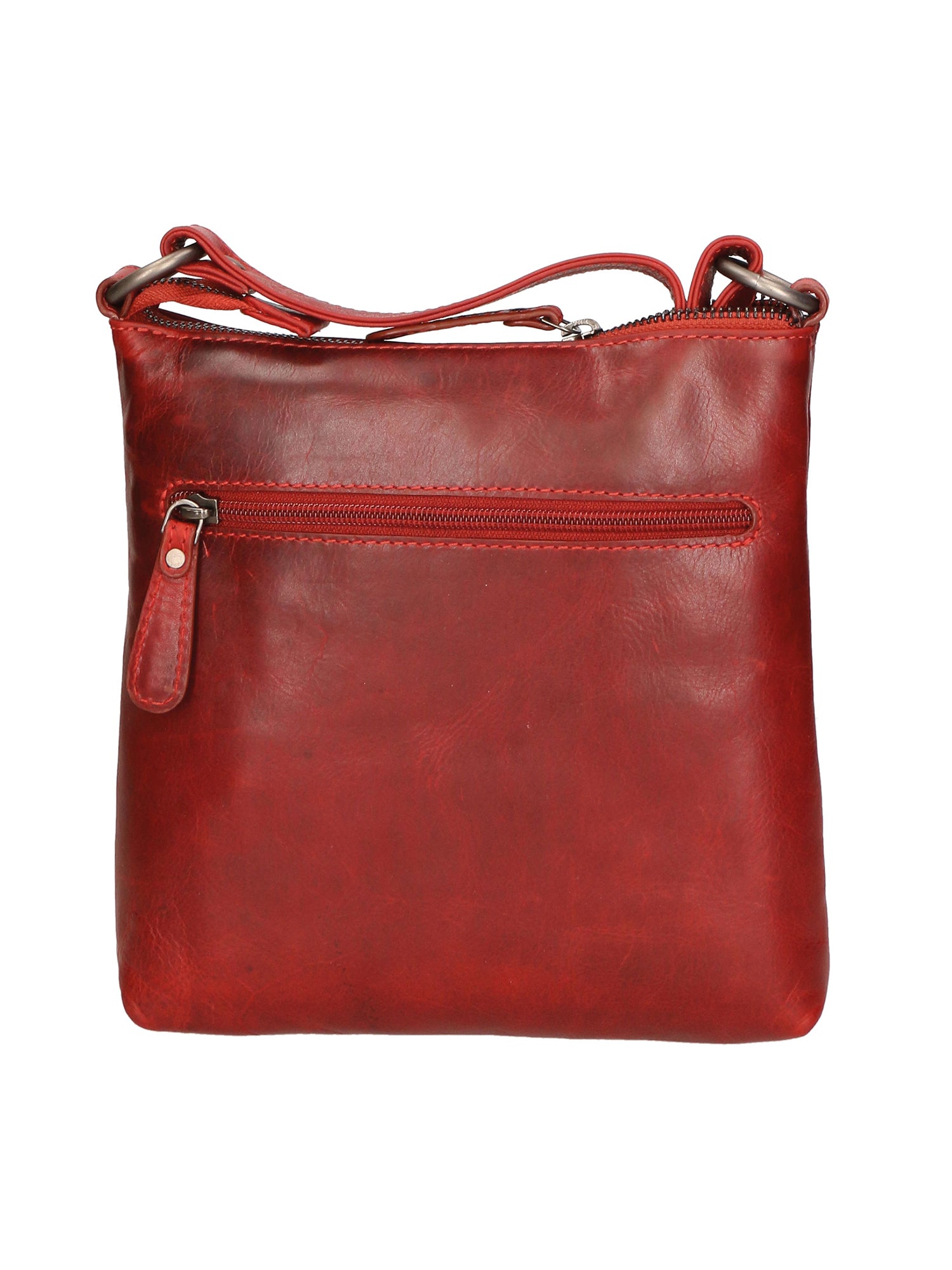 Borsa a tracolla da uomo Vera pelle RFID HILB-15118-ROSSO Hill Burry