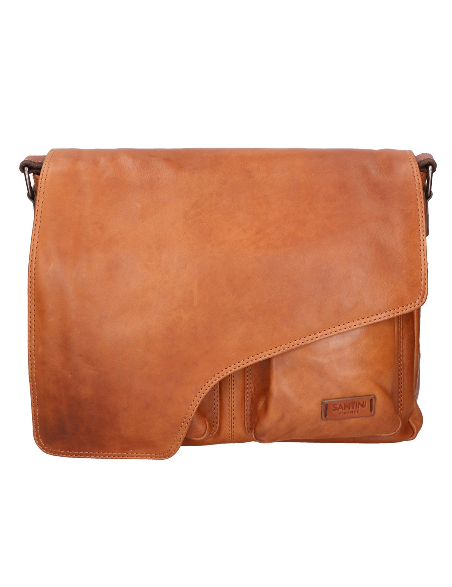 Borsa a mano unisex vera pelle Made in Italy SN5861947-TAN Santini Firenze