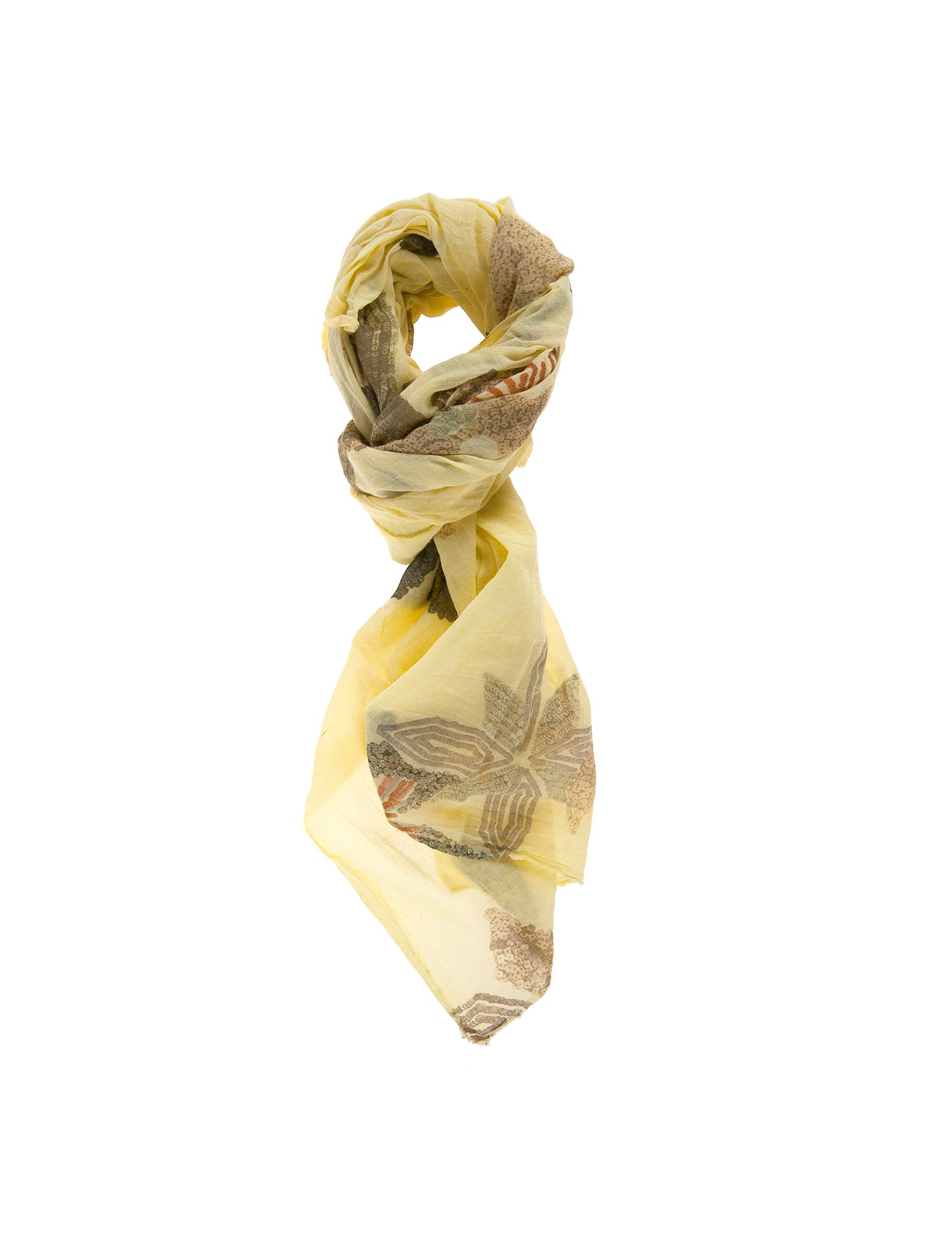 Simonetta L2005-GIALLO Foulard unisex in cotone e seta Gave Lux