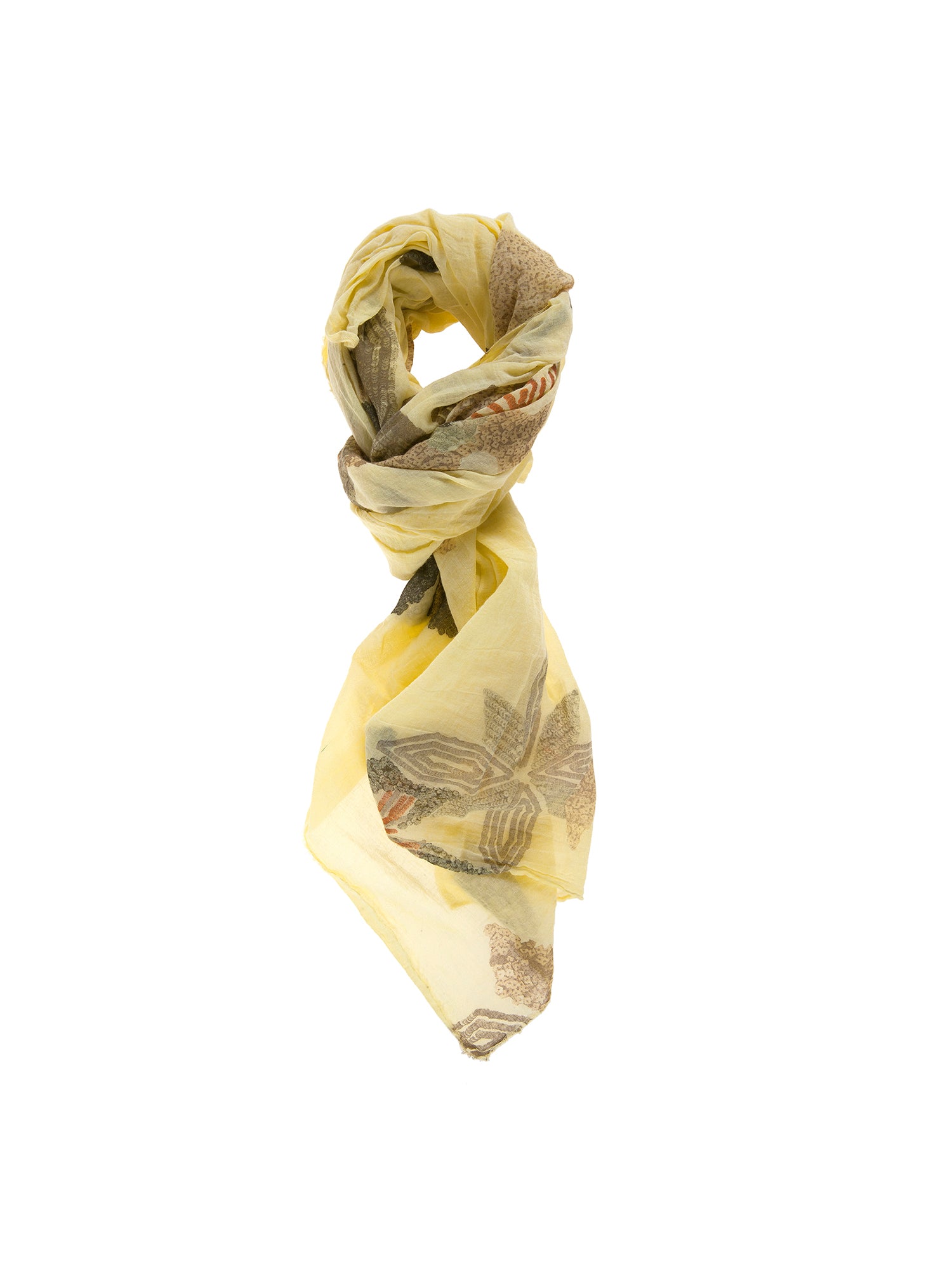 Simonetta L2005-GIALLO Foulard unisex in cotone e seta Gave Lux