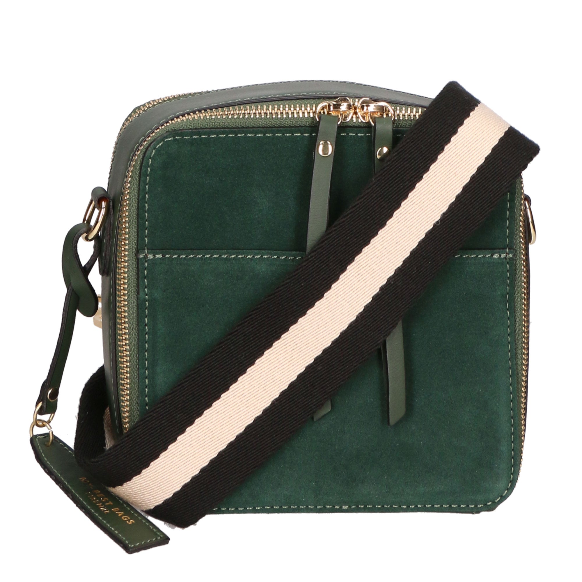 Borsa a tracolla da donna Vera pelle MYB-6020-FW-06058 VERDE My Best Bag