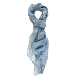 Sonia L2014-BLU JEANS Foulard unisex Cotone e Seta Gave Lux