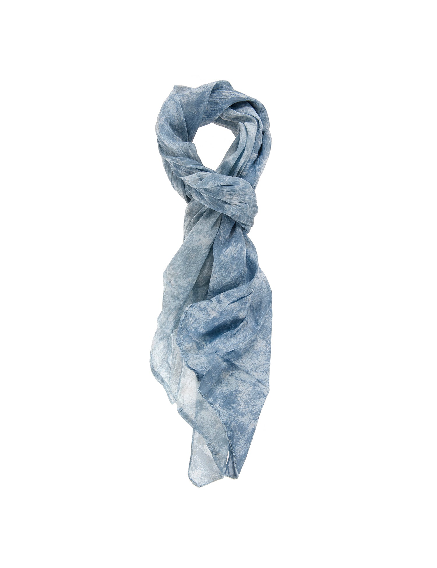 Sonia L2014-BLU JEANS Foulard unisex Cotone e Seta Gave Lux