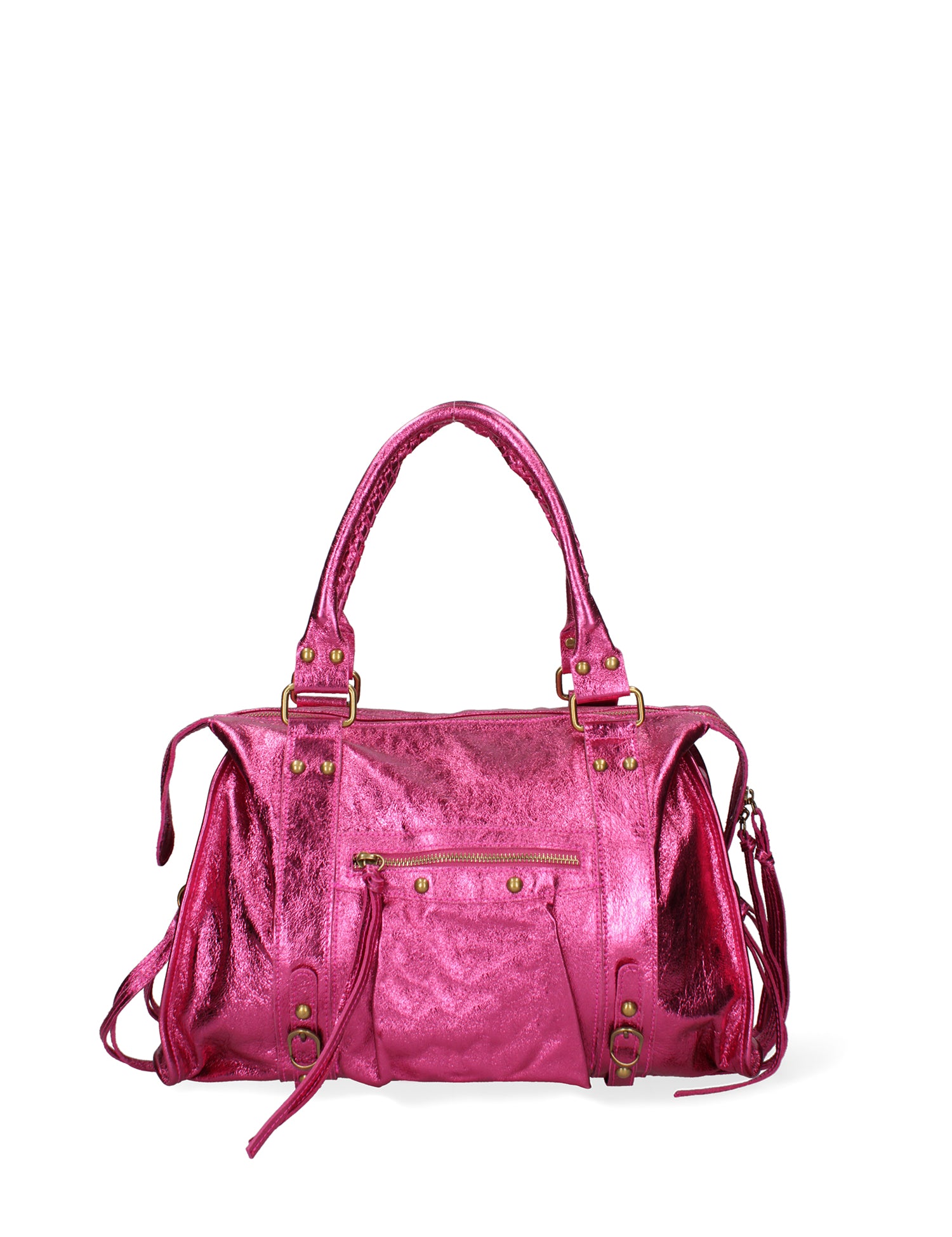 Novara Borsa a spalla da donna Vera pelle 06090 LM-L023 FUXIA Gave Lux