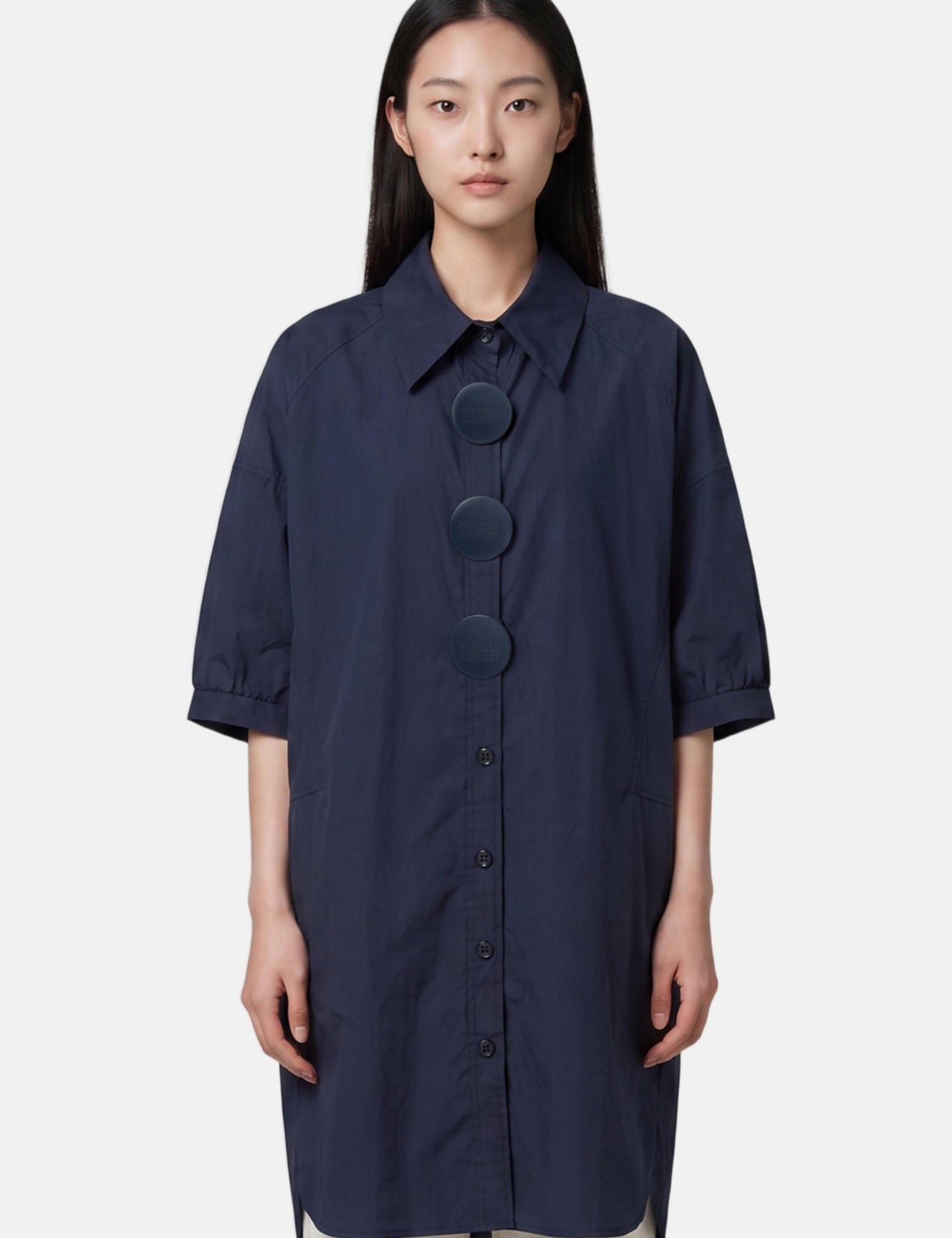 Vestito in Cotone Blu Scuro