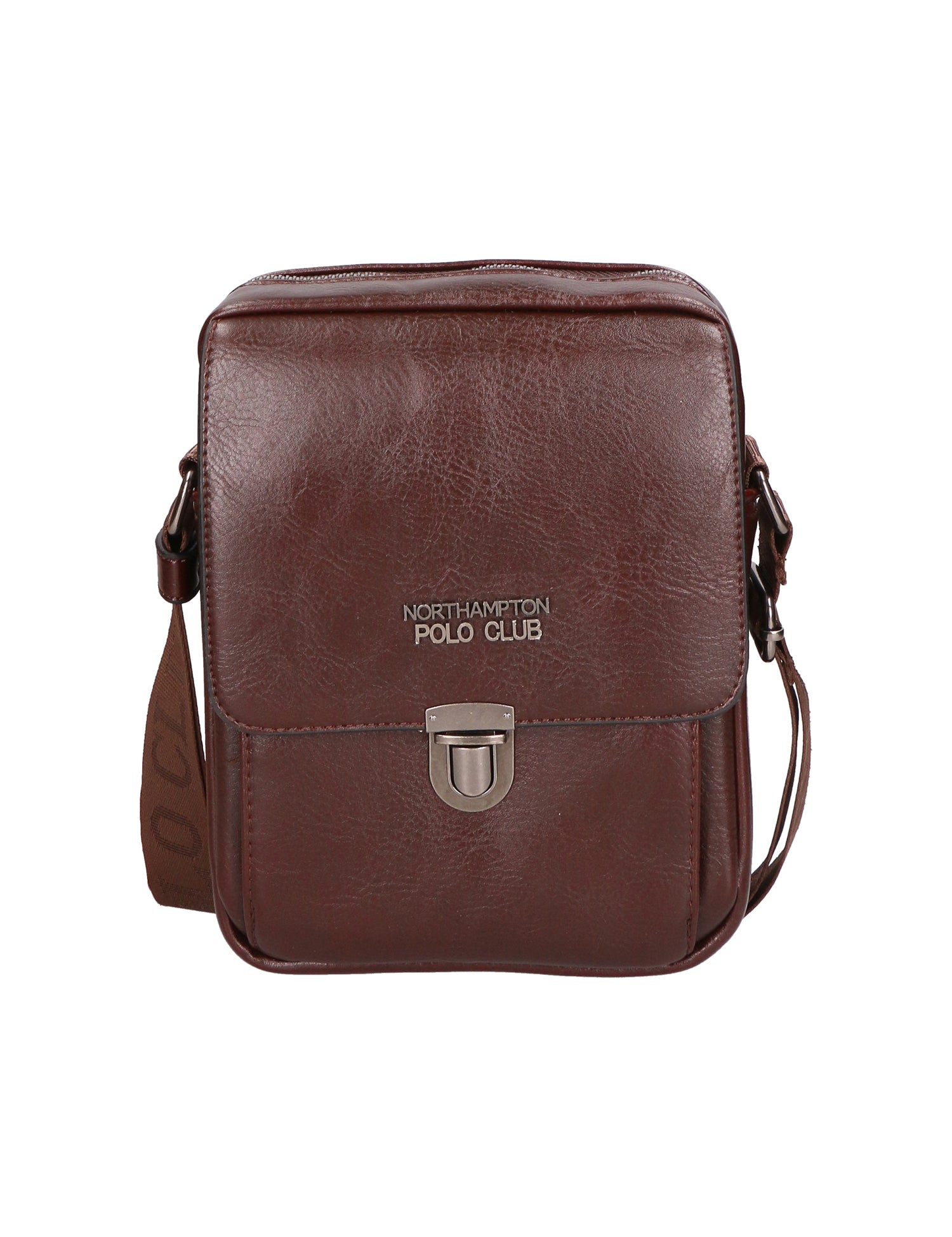 Borsa a tracolla uomo in pelle PU Casual PCL3078-COFFEE Northampton Polo Club
