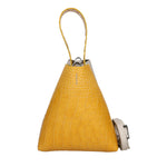 Ombretta Borsa a mano da donna Vera pelle 00643-C36+C16 SENAPE MUSTARD+GRIGIO GREY Gave Lux