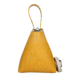 Ombretta Borsa a mano da donna Vera pelle 00643-C36+C16 SENAPE MUSTARD+GRIGIO GREY Gave Lux