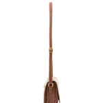 Borsa a tracolla da donna 100% vera pelle 4582-MARRONE Alessia Firenze