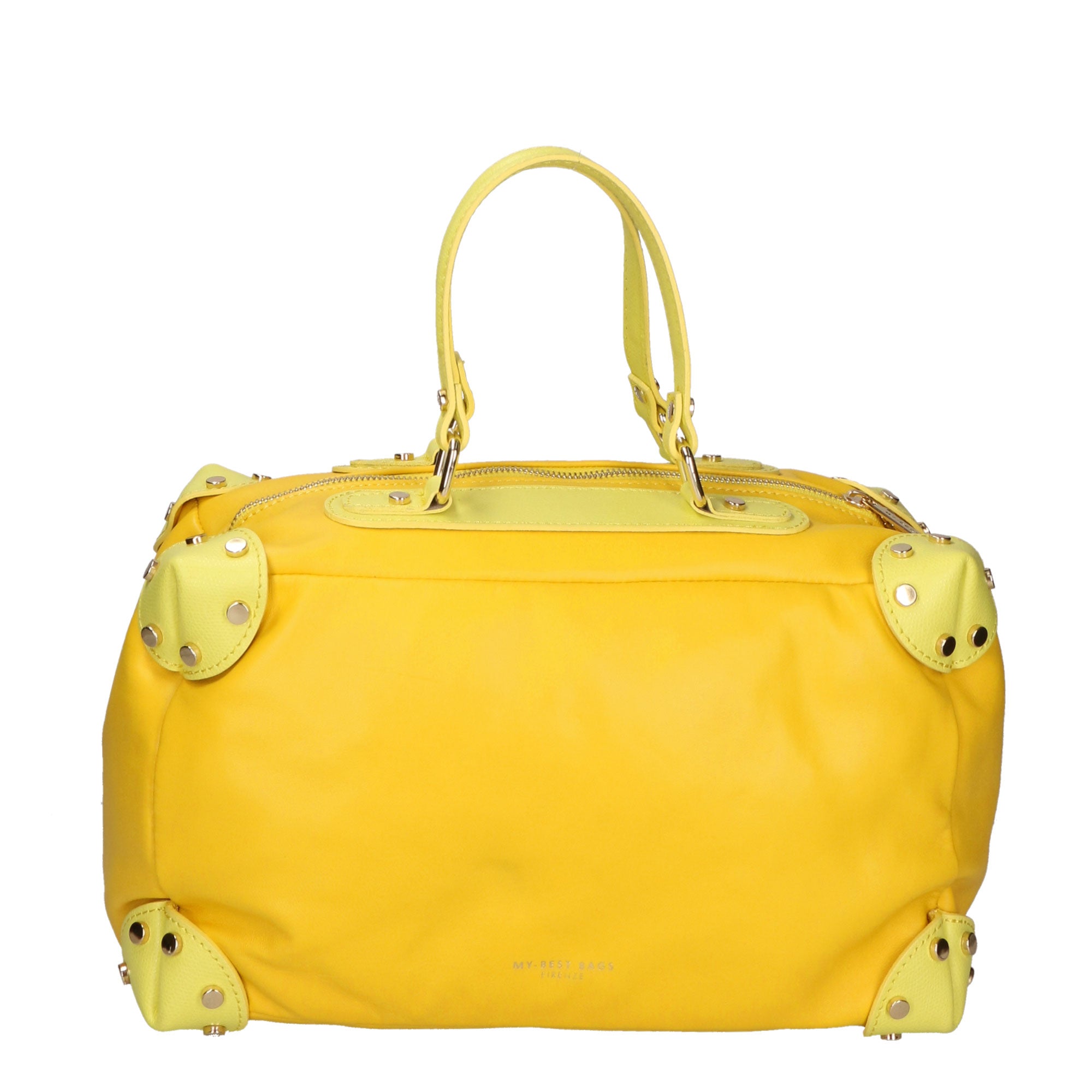 Borsa a mano da donna 100% pelle MYB-7014-SS-BANANA G1+P717 GIALLO My Best Bag