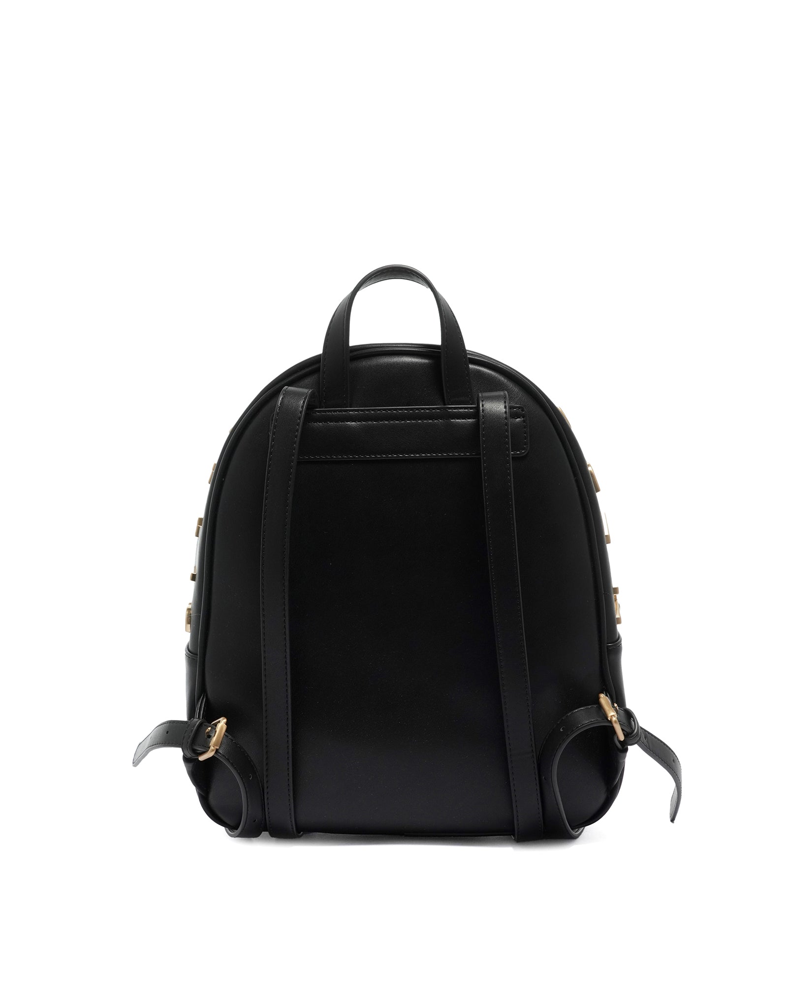 Zaino da donna in poliuretano Vegan LISA-MACRO-BLACK-BRUSH GOLD Marc Ellis