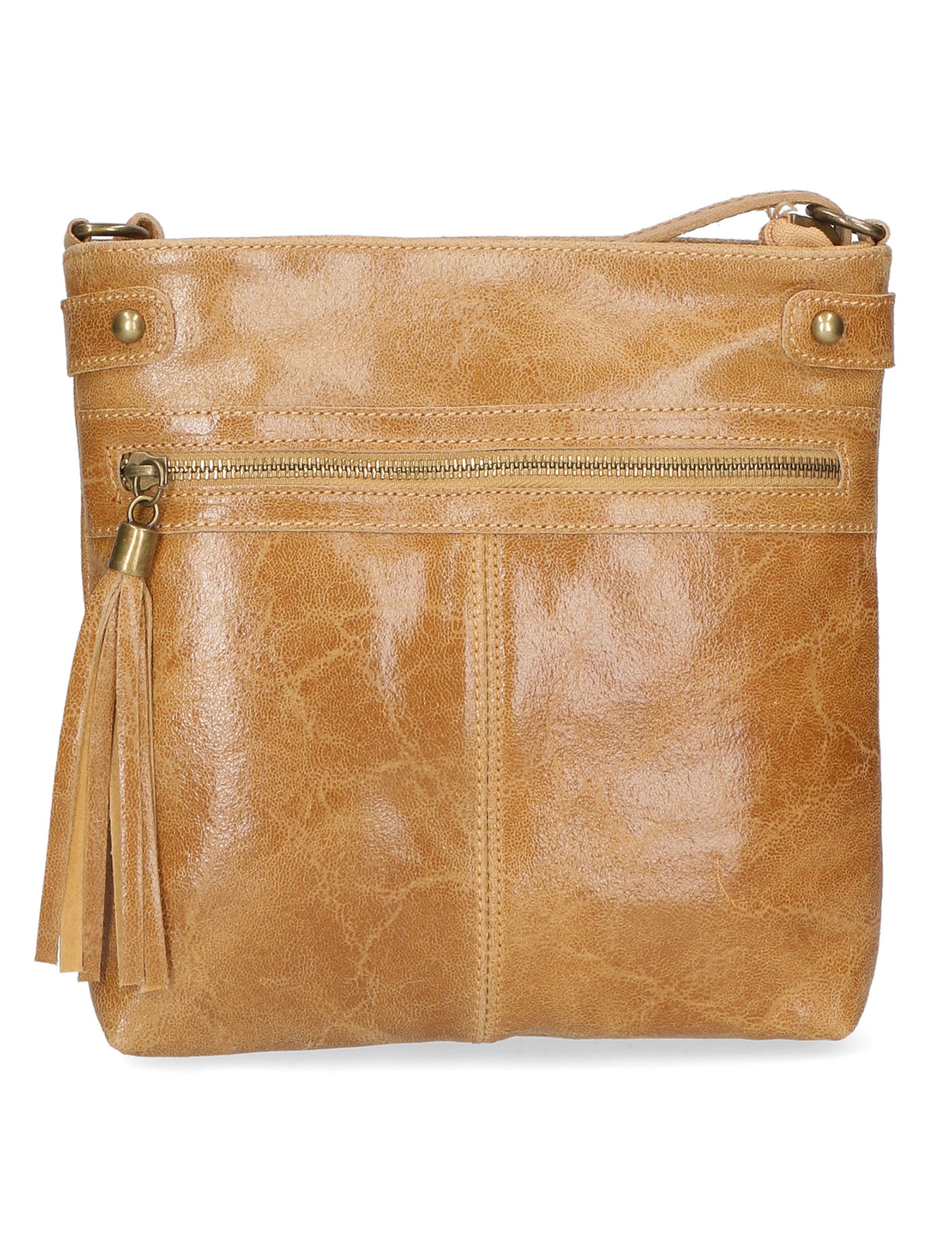 Carmen Borsa a tracolla da donna Vera pelle 10034-CUOIO Gave Lux