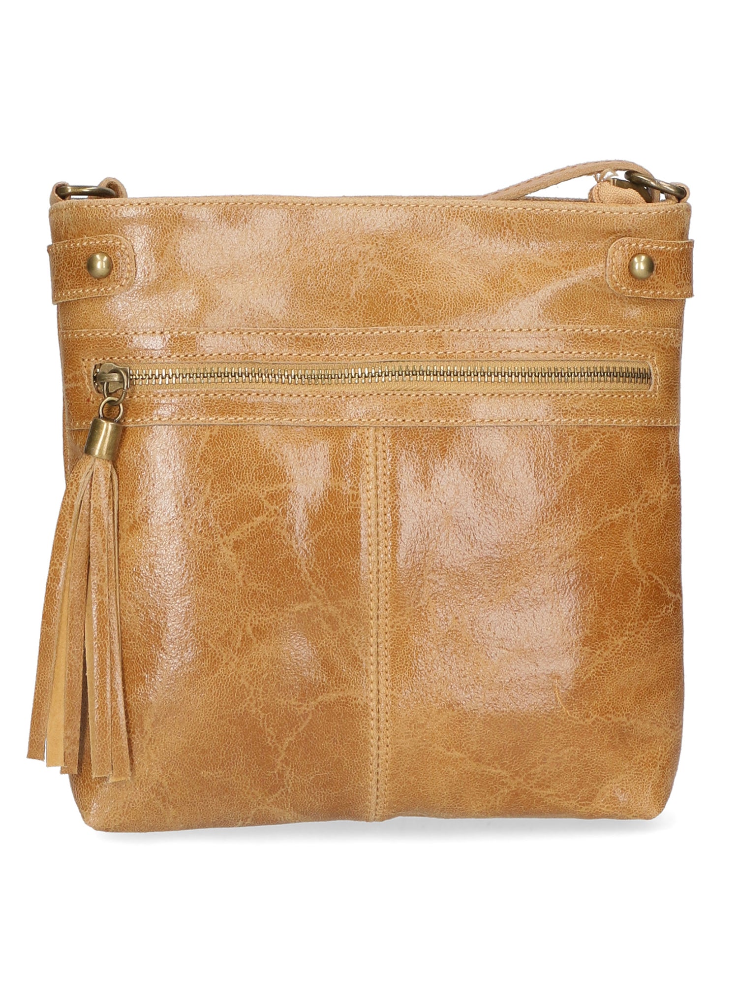 Carmen Borsa a tracolla da donna Vera pelle 10034-CUOIO Gave Lux