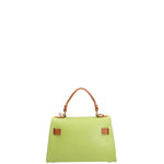 Borsa a mano da donna 100% vera pelle 07221-D12 KIWI+D44 CUOIO Roberta Rossi