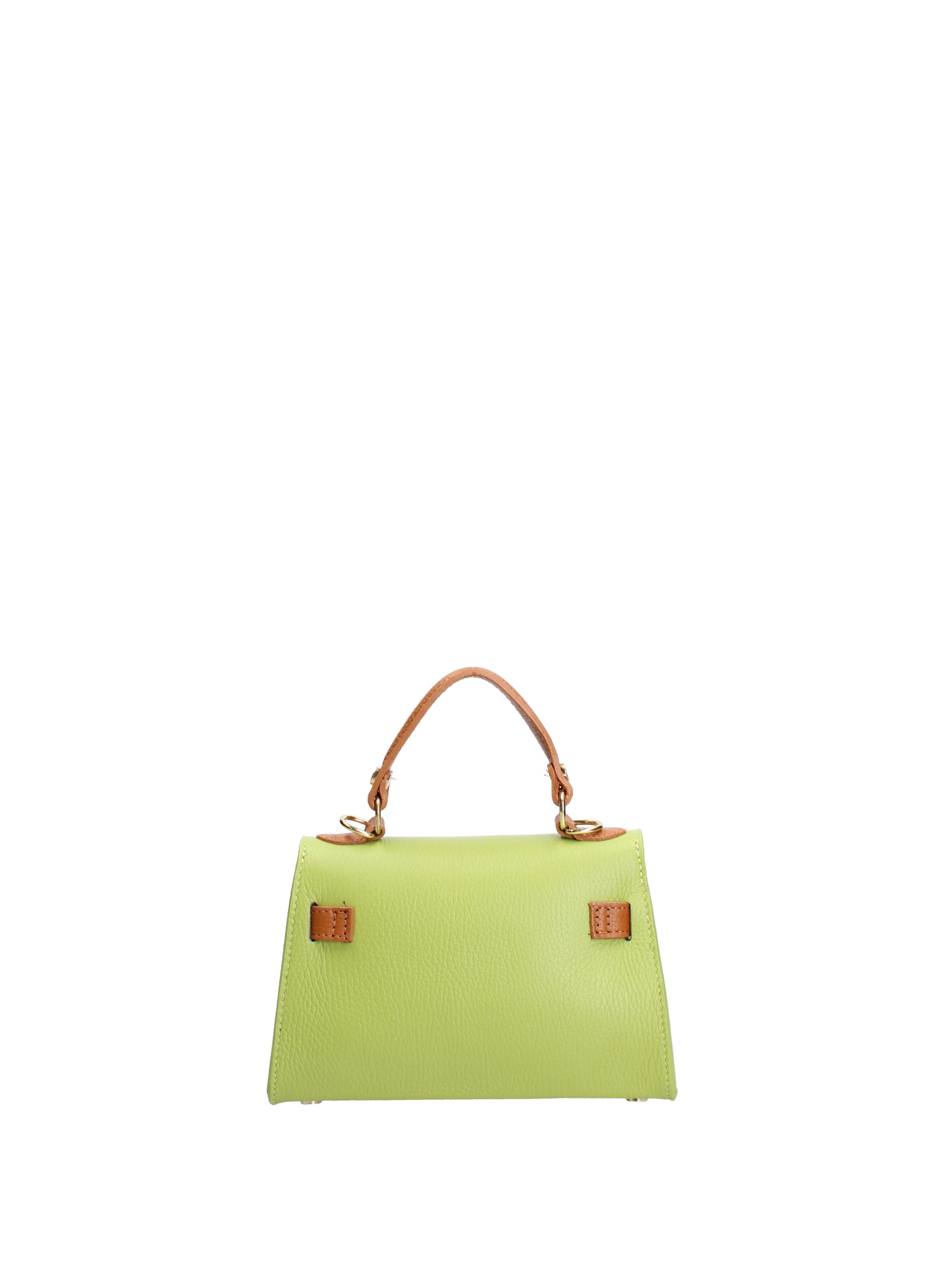 Borsa a mano da donna 100% vera pelle 07221-D12 KIWI+D44 CUOIO Roberta Rossi