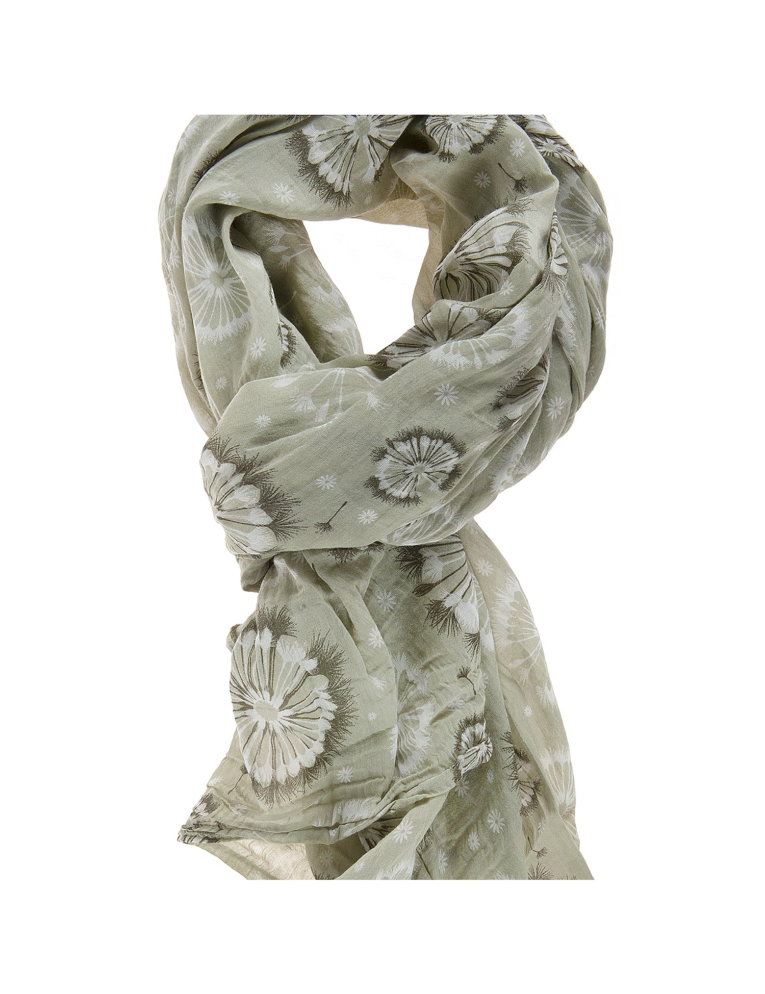 Sofia L2010-VERDE Foulard unisex in cotone e seta Gave Lux