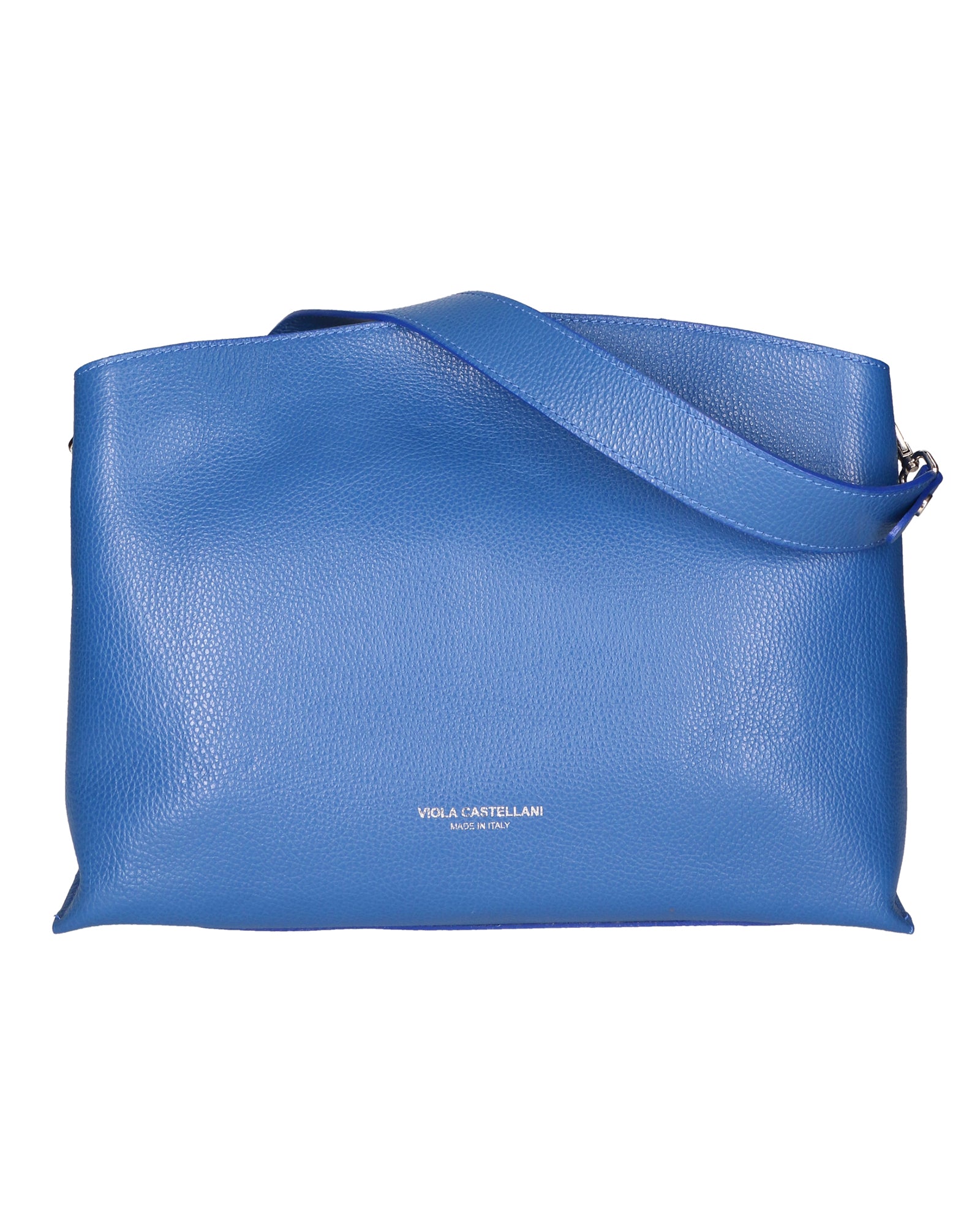 Borsa a spalla da donna Made in Italy Vera pelle 01101-D22 BLUETTE Viola Castellani