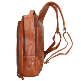 Zaino unisex in vera pelle Made in Italy Pelle di vacchetta ingrassata SN5863347-TAN Santini Firenze
