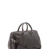Borsa da viaggio unisex in vera pelle 100% cotone 4040-NERO Alessia Firenze