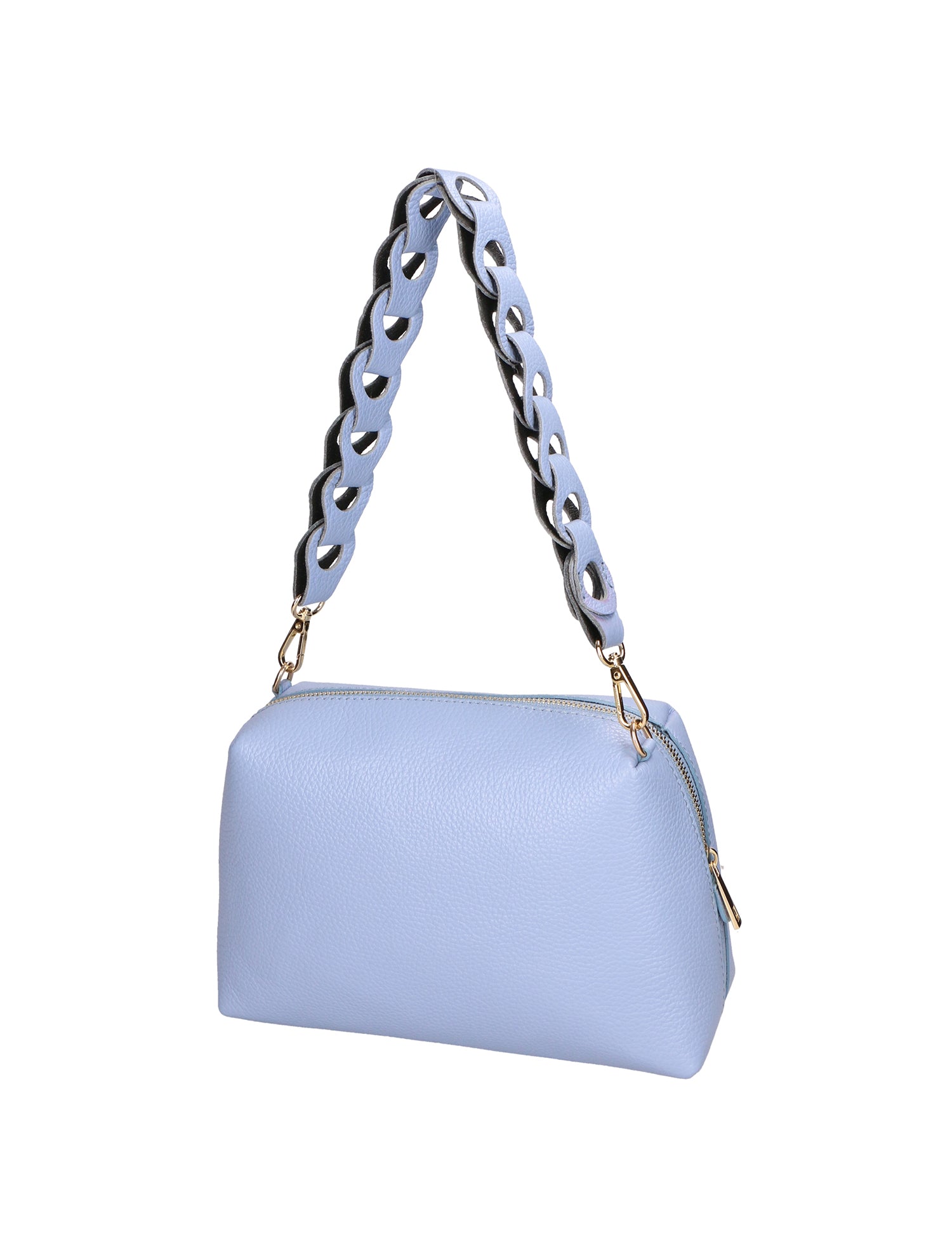 Livia Borsa a spalla da donna Vera pelle 06443-AZZURRO Gave Lux