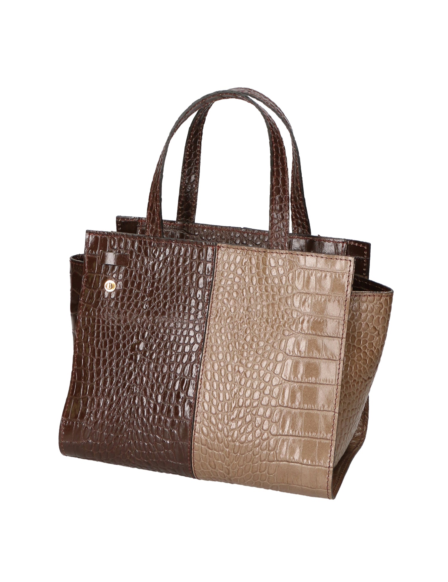 Ariana Borsa a mano da donna Vera pelle stampata cocco 05435-C40 TAUPE C23 T.MORO Gave Lux