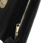 Portafoglio donna 100% poliuretano vegano TESSA-GRAIN-BLACK-GOLD Marc Ellis