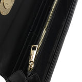 Portafoglio donna 100% poliuretano vegano TESSA-GRAIN-BLACK-GOLD Marc Ellis