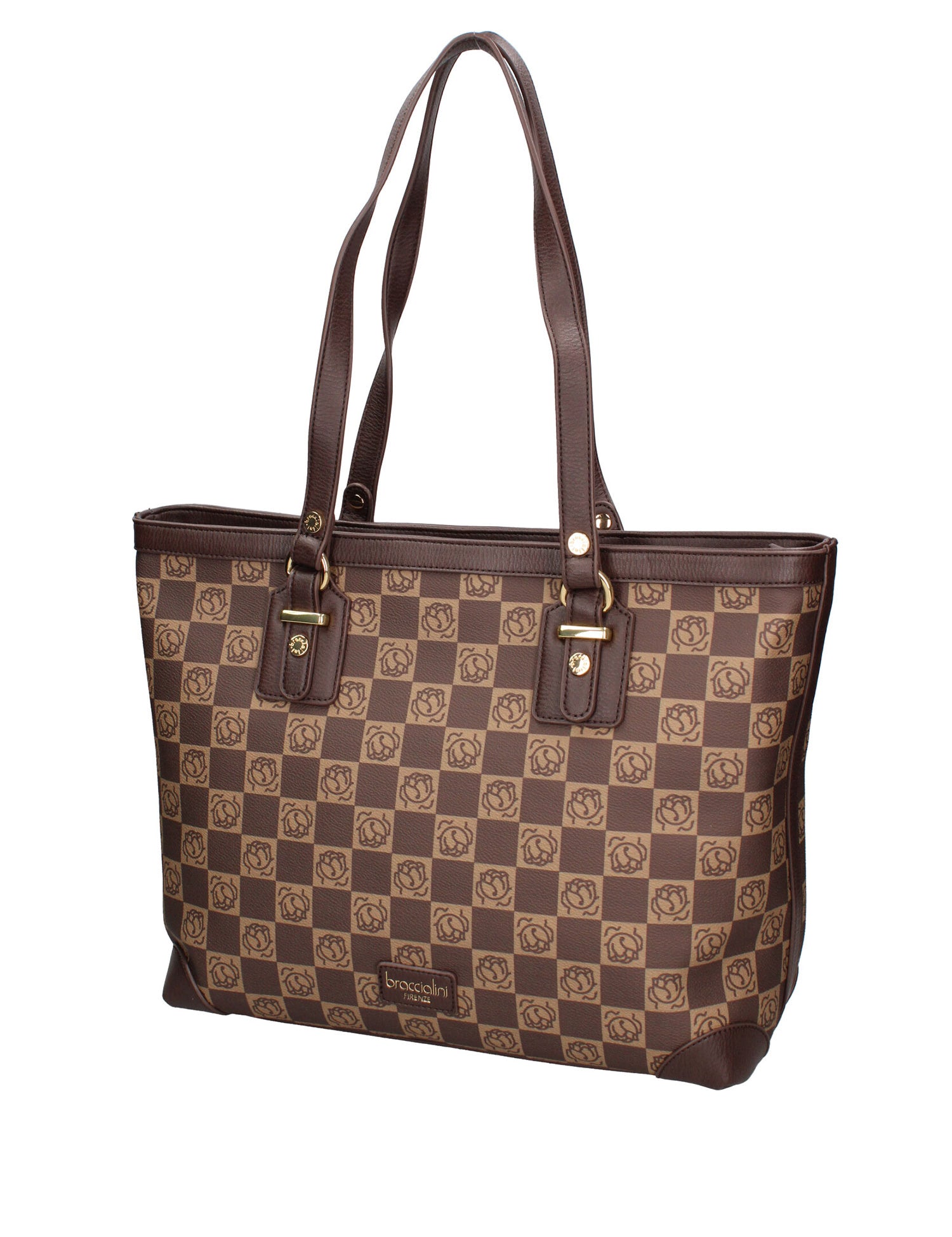 Eridana Prime Borsa a spalla da donna 100% poliuretano B16176-MARRONE Braccialini