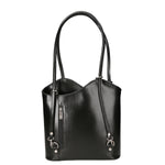 Fabiola Borsa a spalla da donna 100% pelle 9039-NERO BLACK Gave Lux