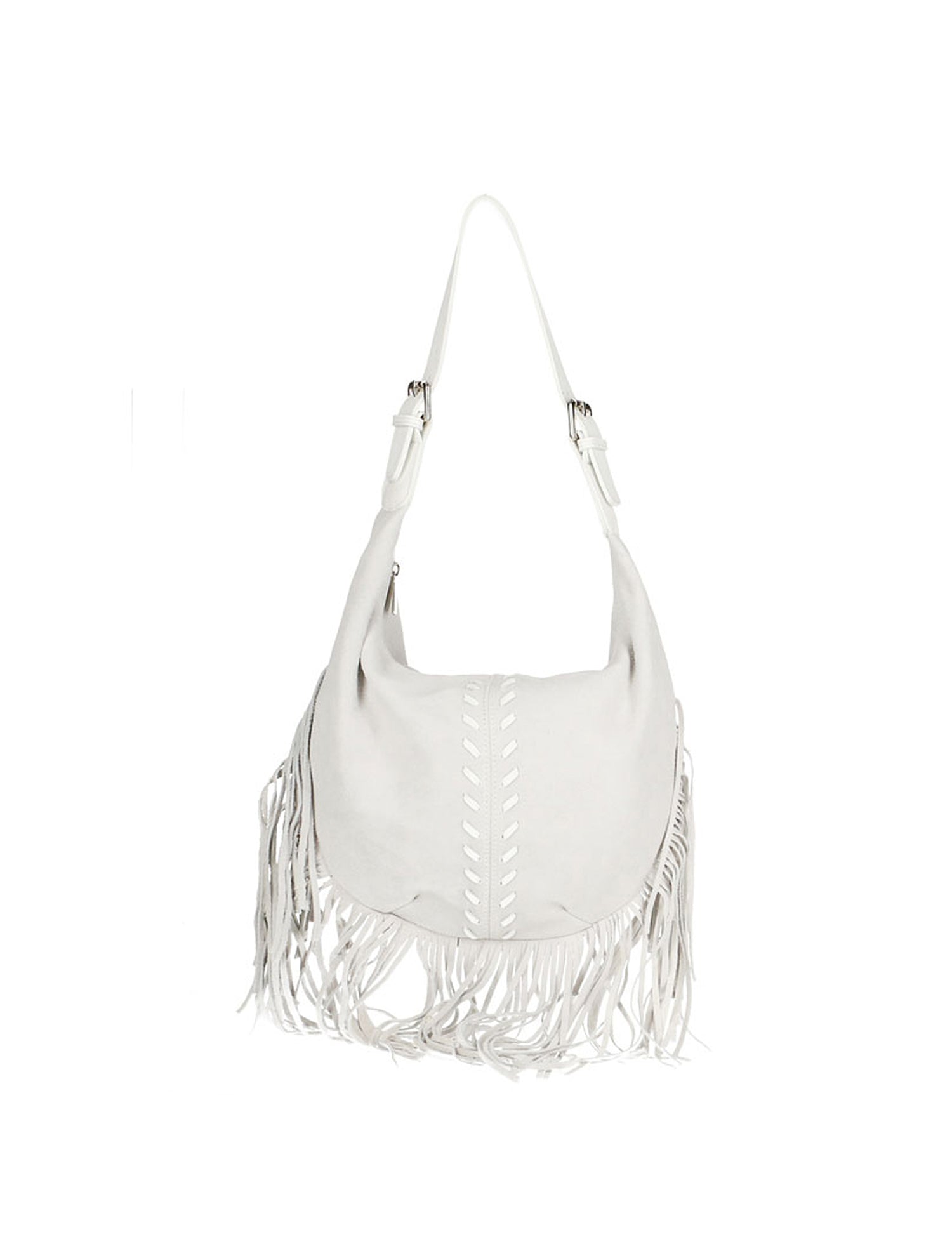 Zefira Borsa a spalla da donna Pelle Scamosciata 8630-BIANCO WHITE Gave Lux