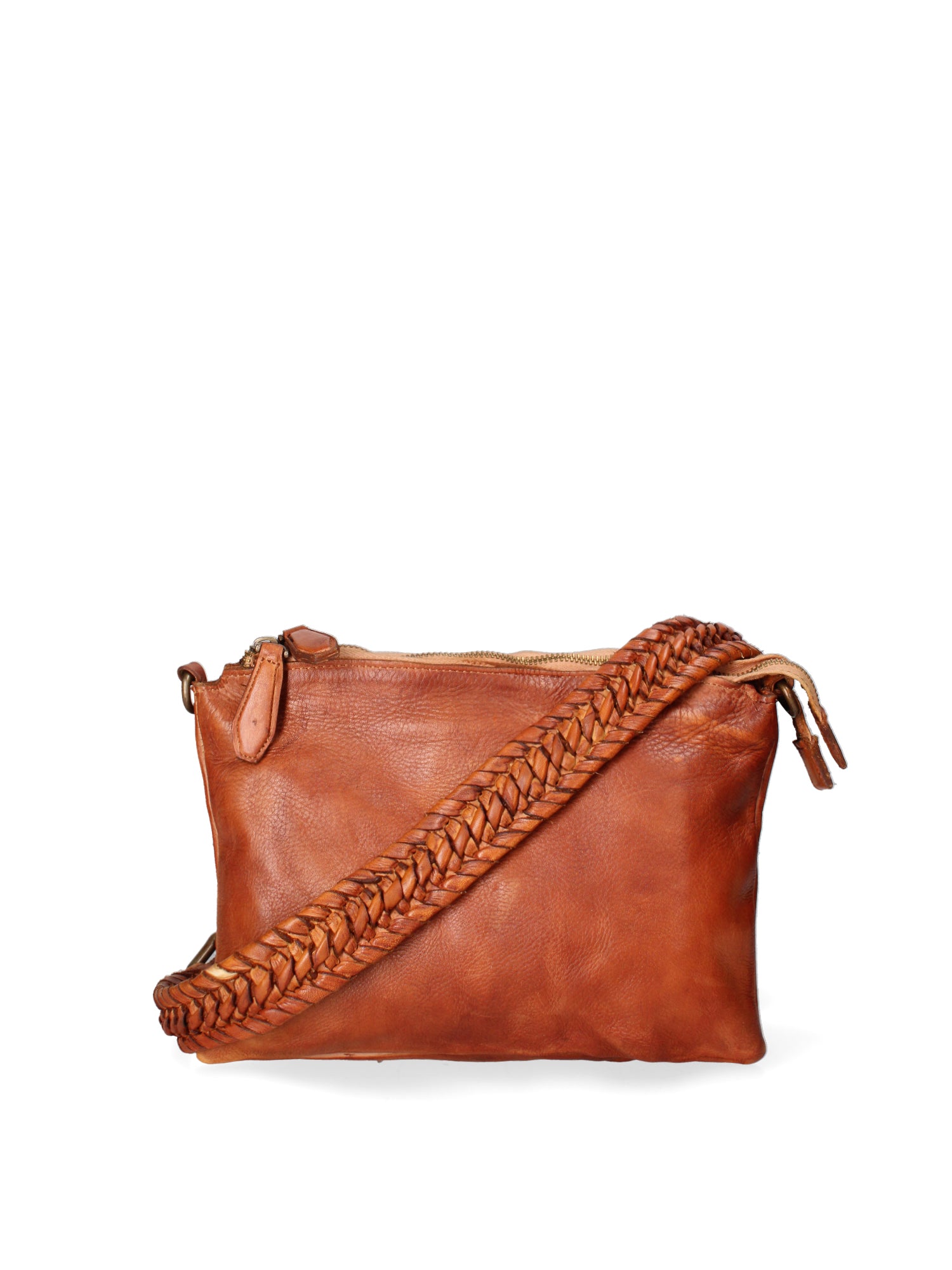 Lucca Borsa a tracolla da donna Vera pelle 1001-D17 CUOIO SCURO Gave Lux