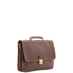 Borsa a mano unisex in vera pelle Made in Italy 4017-TESTA DI MORO Alessia Firenze
