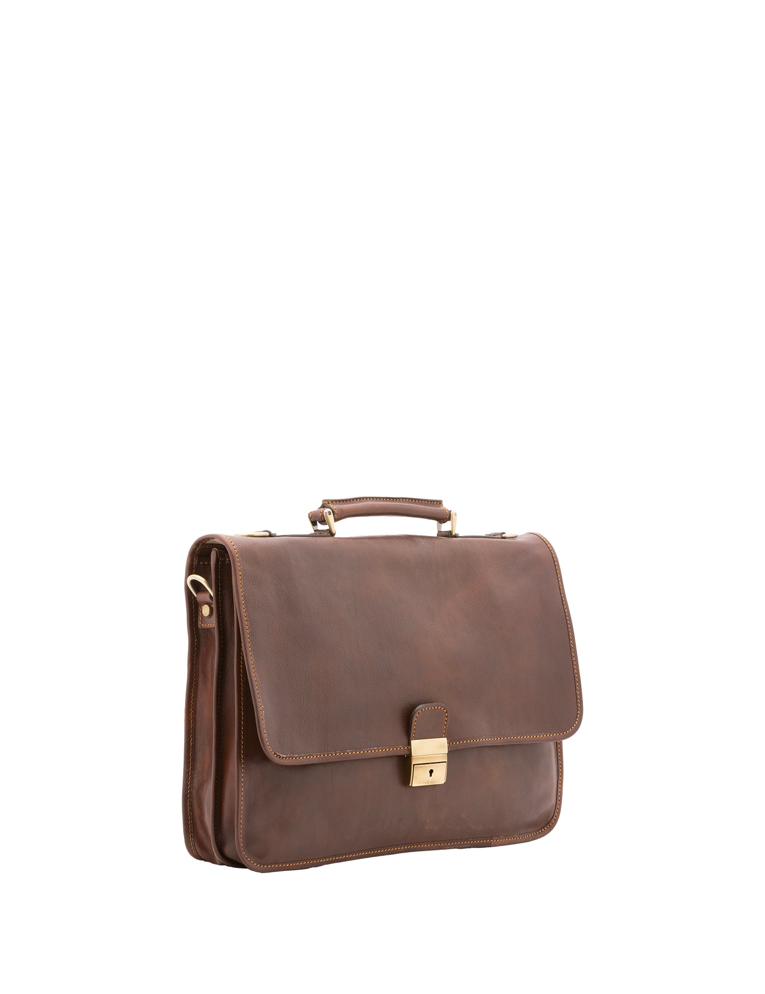 Borsa a mano unisex in vera pelle Made in Italy 4017-TESTA DI MORO Alessia Firenze