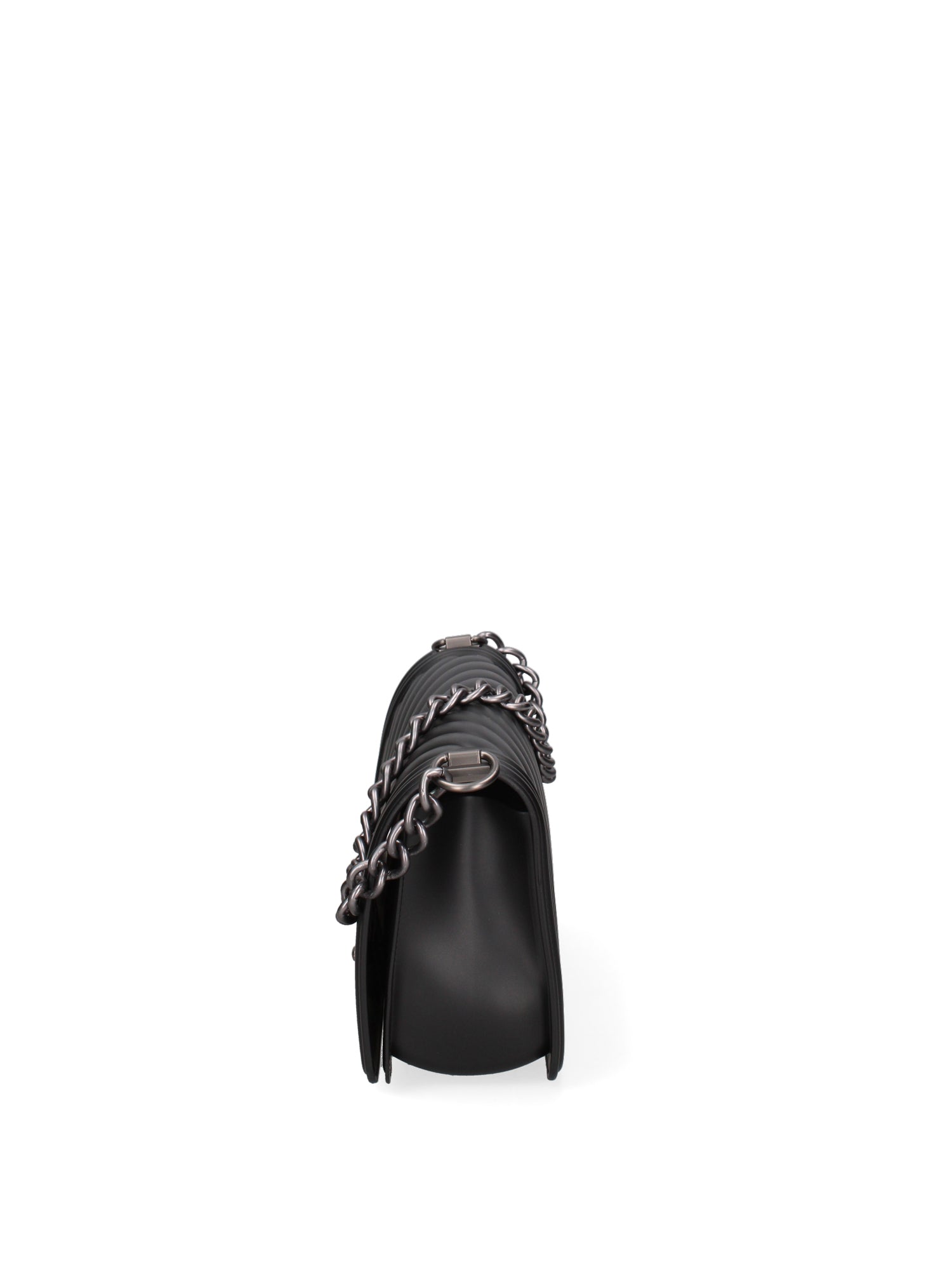 Borsa a mano da donna 100% Pvc FLAT-M 24-BLACK - SATIN CDF Marc Ellis
