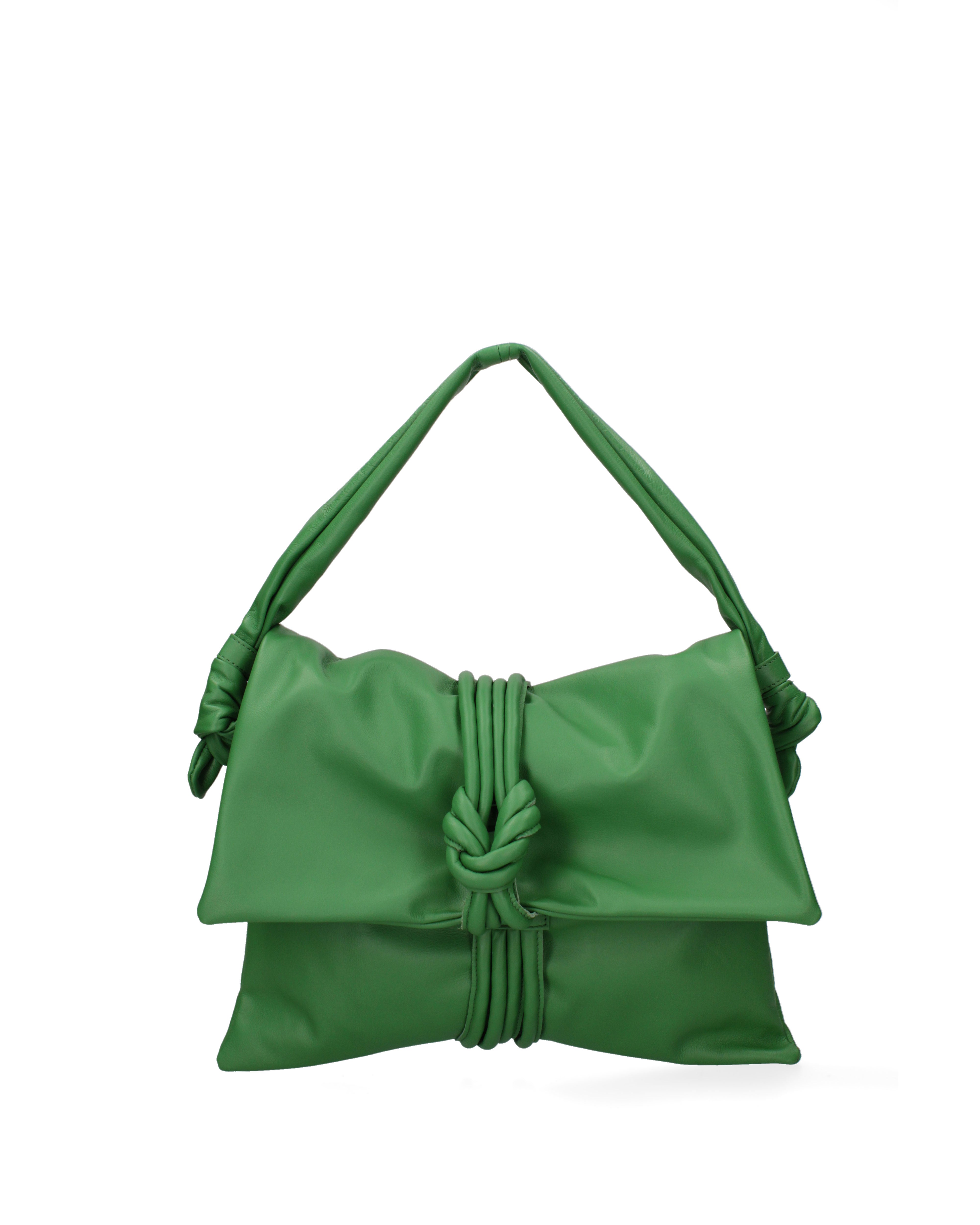 Borsa a spalla da donna Vera pelle 07172-S47 VERDE MELA Viola Castellani