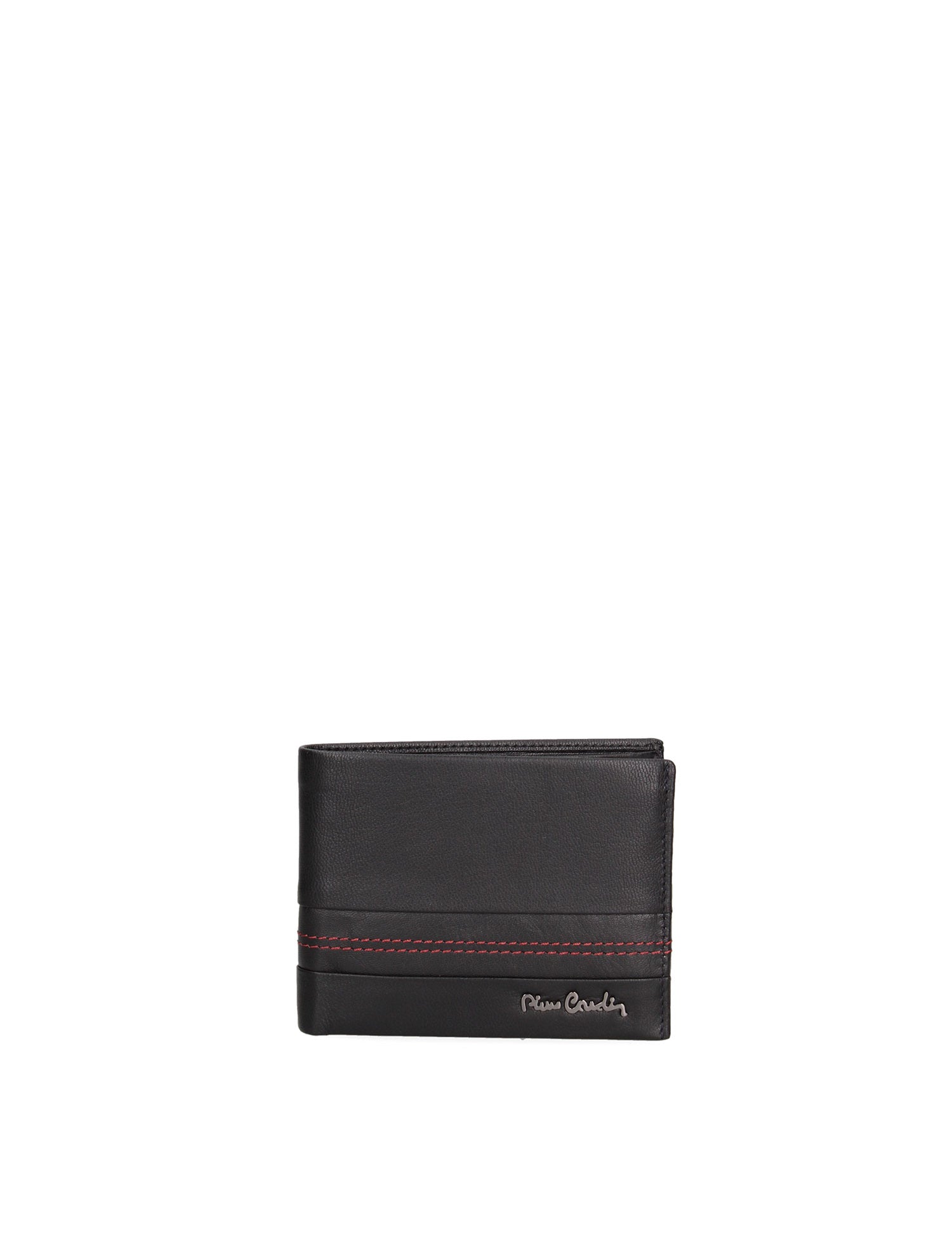 Portafoglio uomo in vera pelle Sfoderato 8805-97-NERO-ROSSO Pierre Cardin