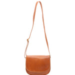 Borsa a tracolla da donna 100% vera pelle 4582-MIELE Alessia Firenze