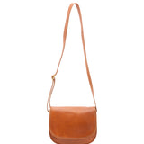 Borsa a tracolla da donna 100% vera pelle 4582-MIELE Alessia Firenze