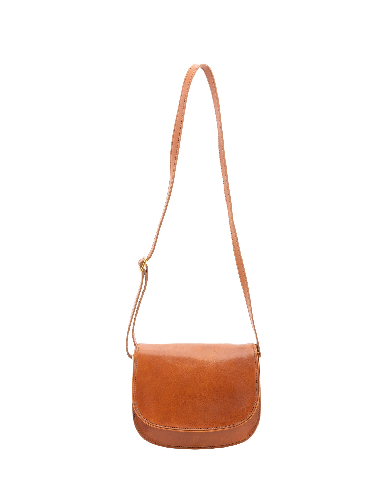 Borsa a tracolla da donna 100% vera pelle 4582-MIELE Alessia Firenze