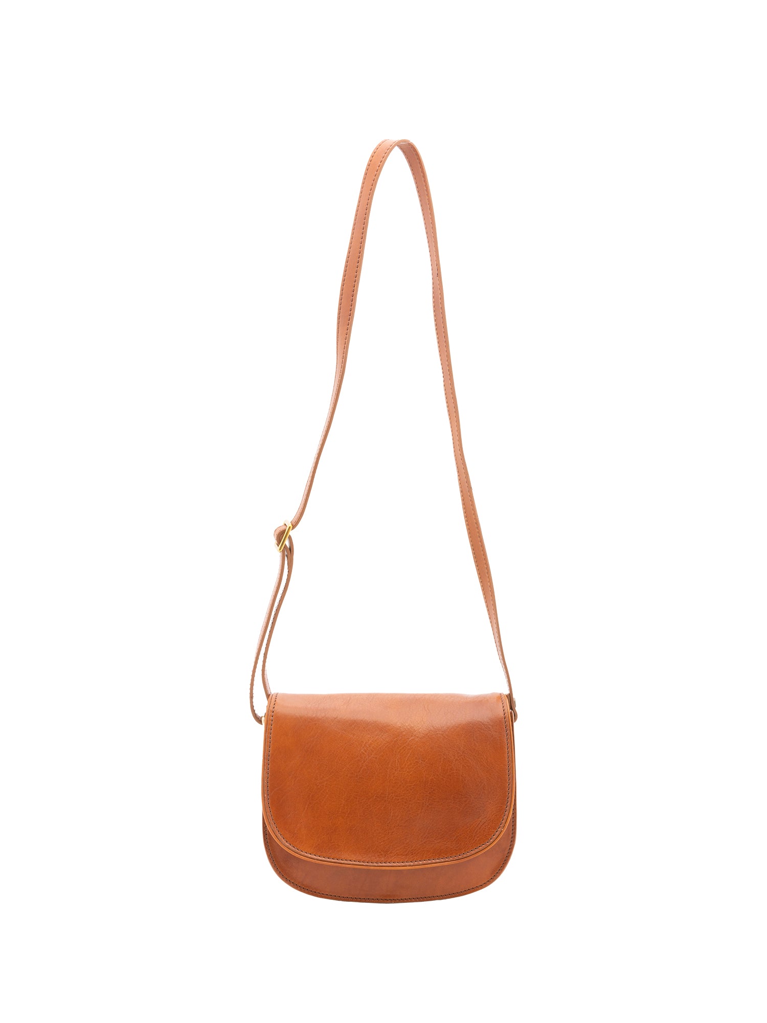 Borsa a tracolla da donna 100% vera pelle 4582-MIELE Alessia Firenze