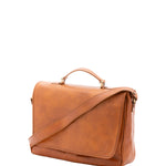 Borsa a mano unisex in vera pelle Made in Italy 4576-MIELE Alessia Firenze